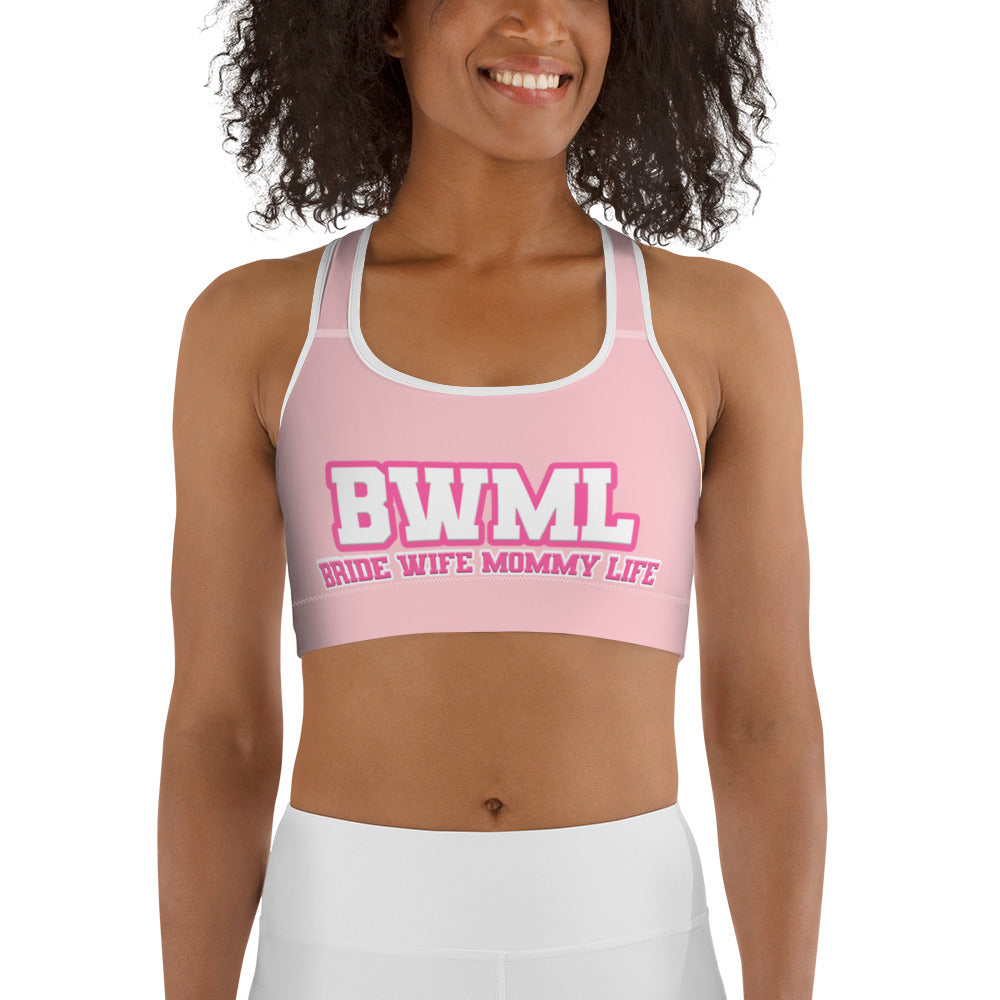 Bride Wife Mommy Life Sports Bra